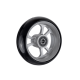 Front wheelchair wheel OMOBIC LOTUS ALUCORE 4'', D100 x 34 mm, silver aluminium anodized rim, black rubber tyre